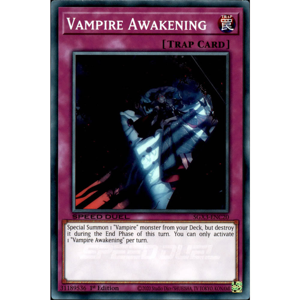 Vampire Awakening SGX3-ENC20 Yu-Gi-Oh! Card from the Speed Duel GX: Duelists of Shadows Set