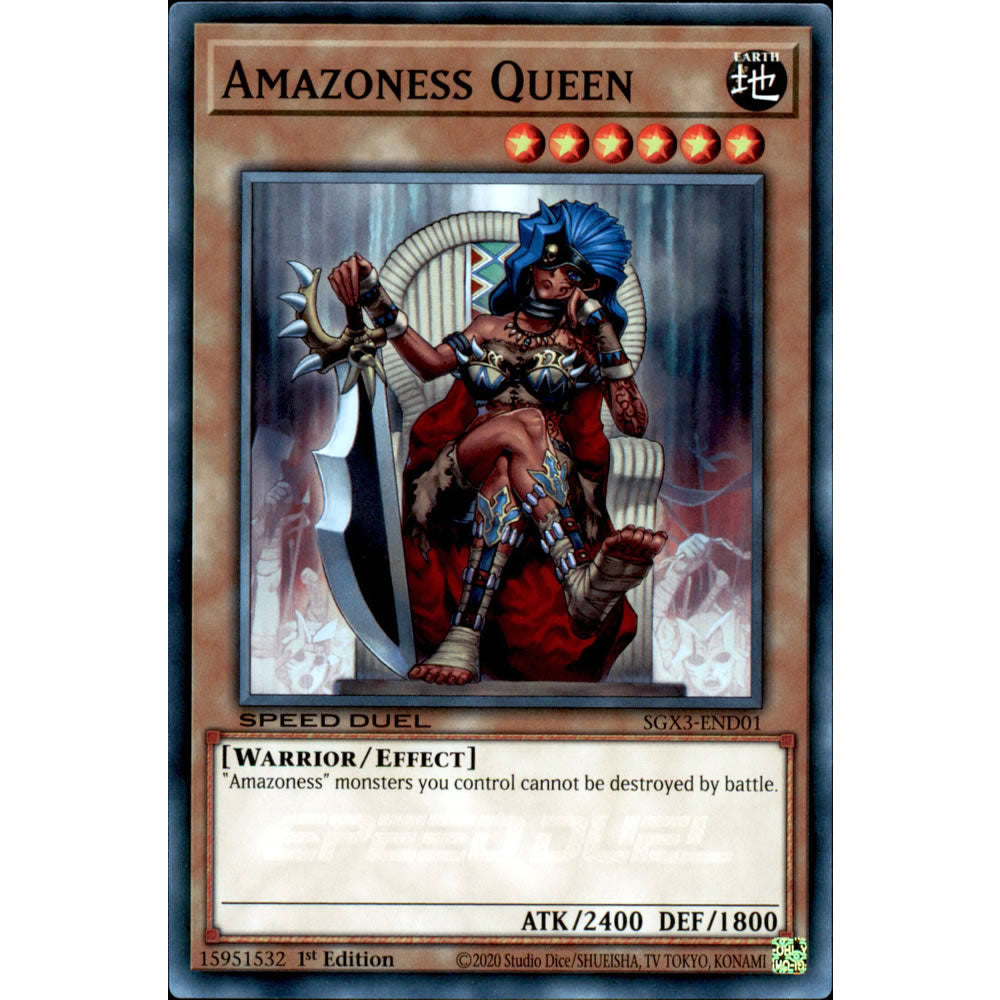 Amazoness Queen SGX3-END01 Yu-Gi-Oh! Card from the Speed Duel GX: Duelists of Shadows Set