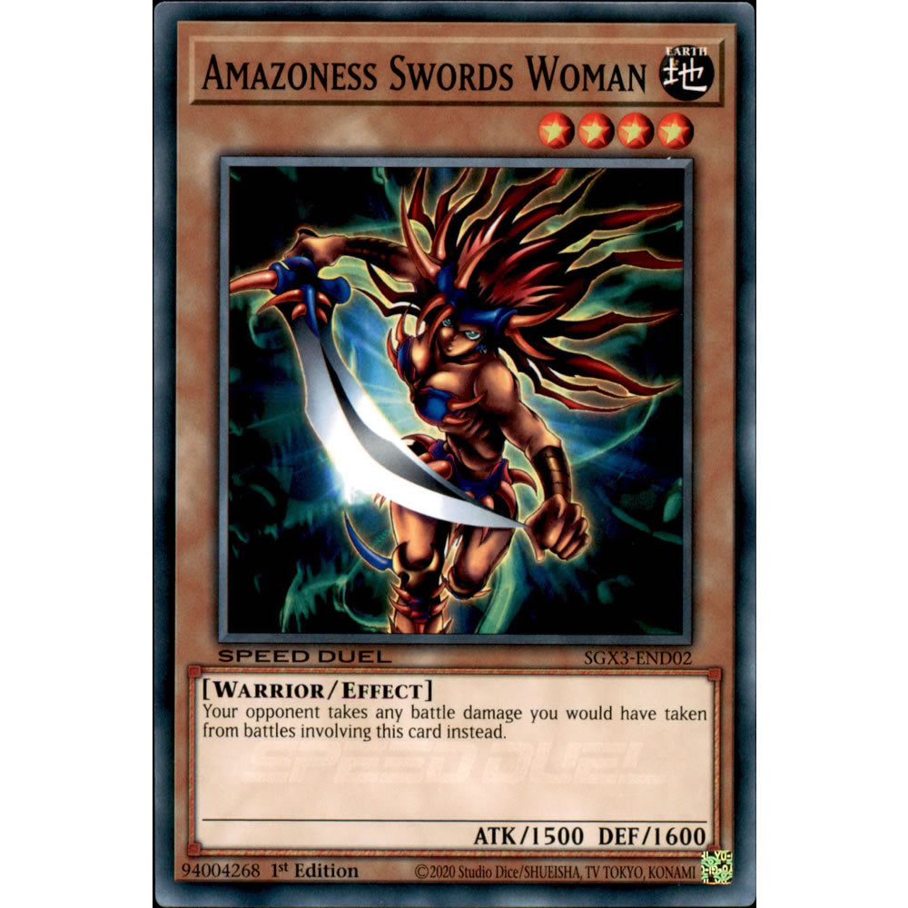 Amazoness Swords Woman SGX3-END02 Yu-Gi-Oh! Card from the Speed Duel GX: Duelists of Shadows Set