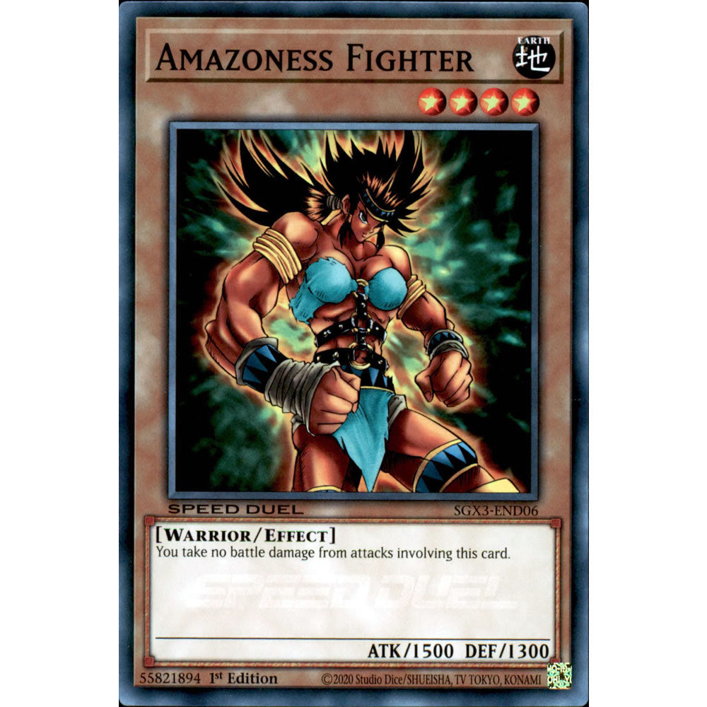 Amazoness Fighter SGX3-END06 Yu-Gi-Oh! Card from the Speed Duel GX: Duelists of Shadows Set