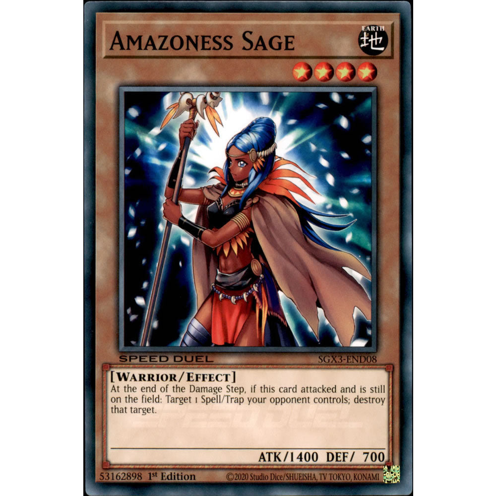 Amazoness Sage SGX3-END08 Yu-Gi-Oh! Card from the Speed Duel GX: Duelists of Shadows Set