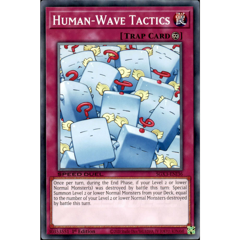 Human-Wave Tactics SGX3-ENI36 Yu-Gi-Oh! Card from the Speed Duel GX: Duelists of Shadows Set