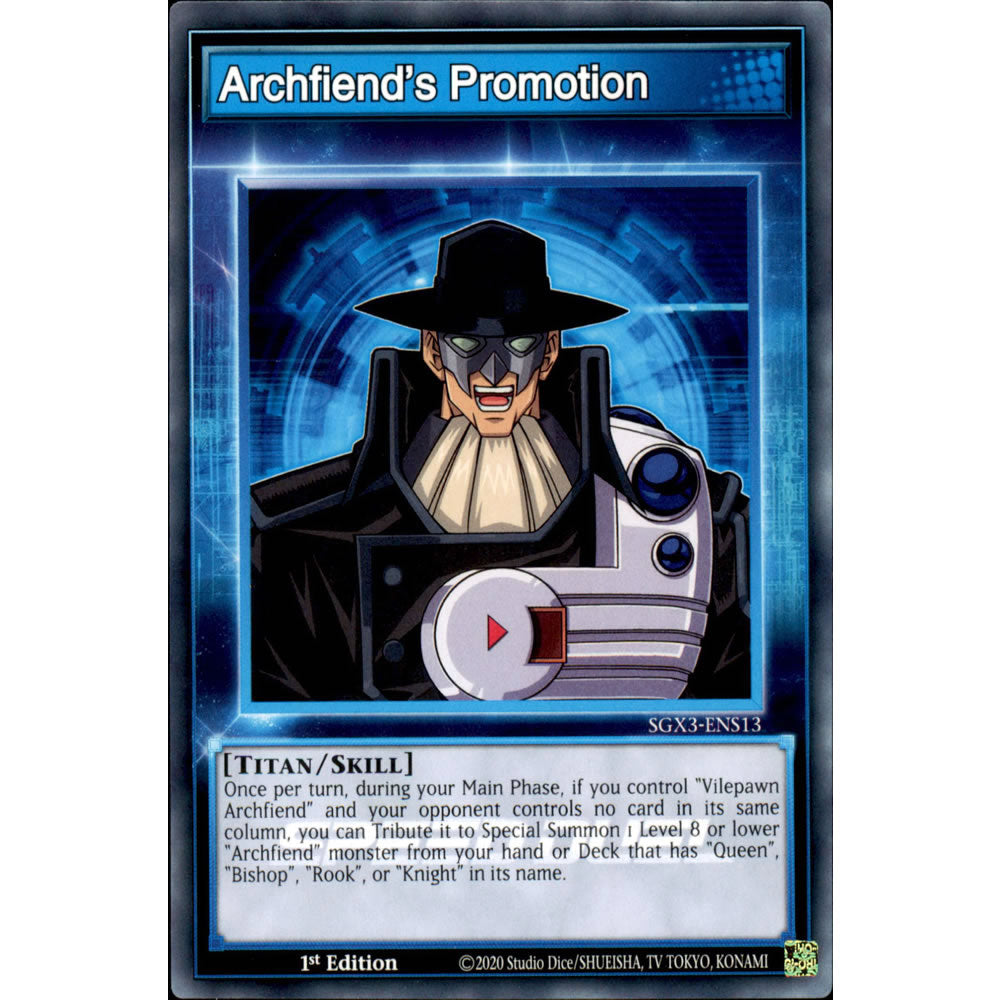 Archfiend's Promotion SGX3-ENS13 Yu-Gi-Oh! Card from the Speed Duel GX: Duelists of Shadows Set