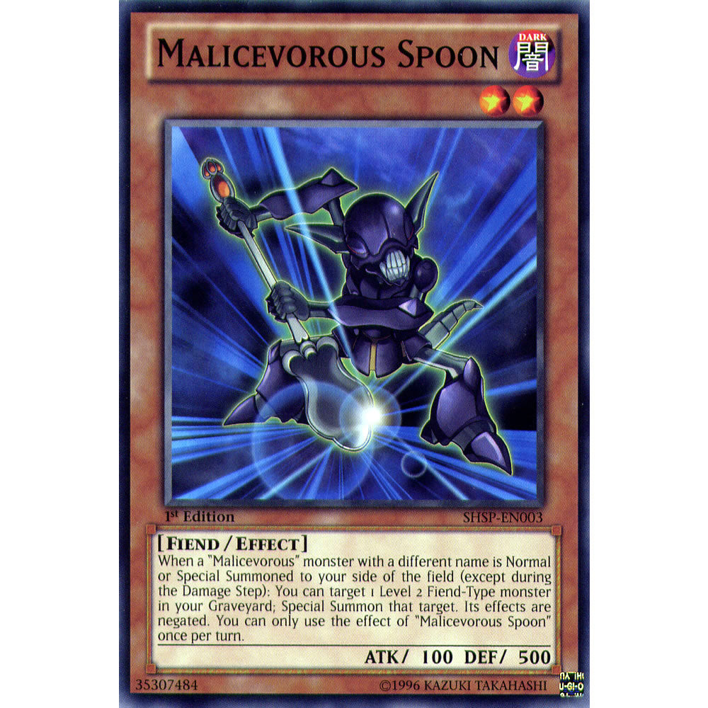 Malicevorous Spoon SHSP-EN003 Yu-Gi-Oh! Card from the Shadow Specters Set