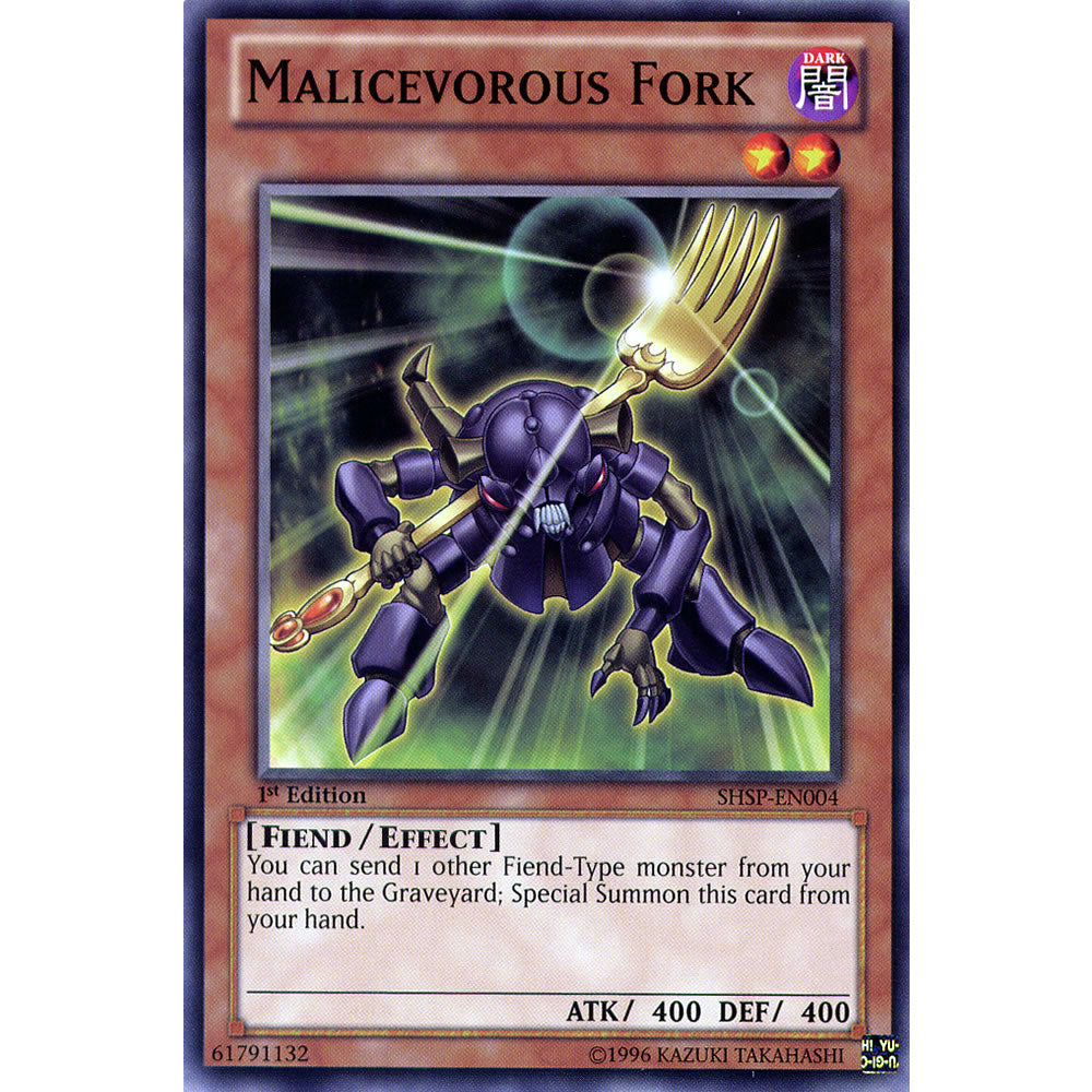 Malicevorous Fork SHSP-EN004 Yu-Gi-Oh! Card from the Shadow Specters Set