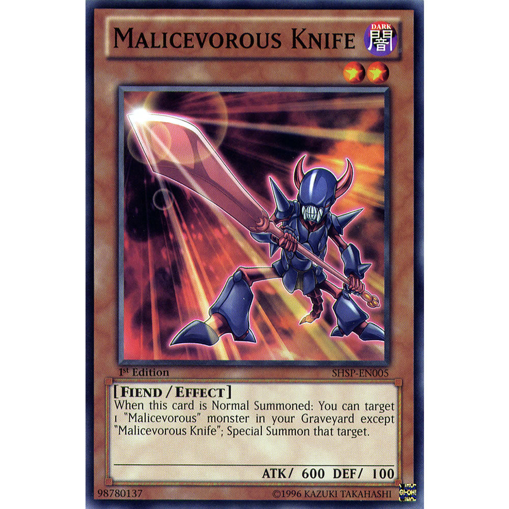 Malicevorous Knife SHSP-EN005 Yu-Gi-Oh! Card from the Shadow Specters Set