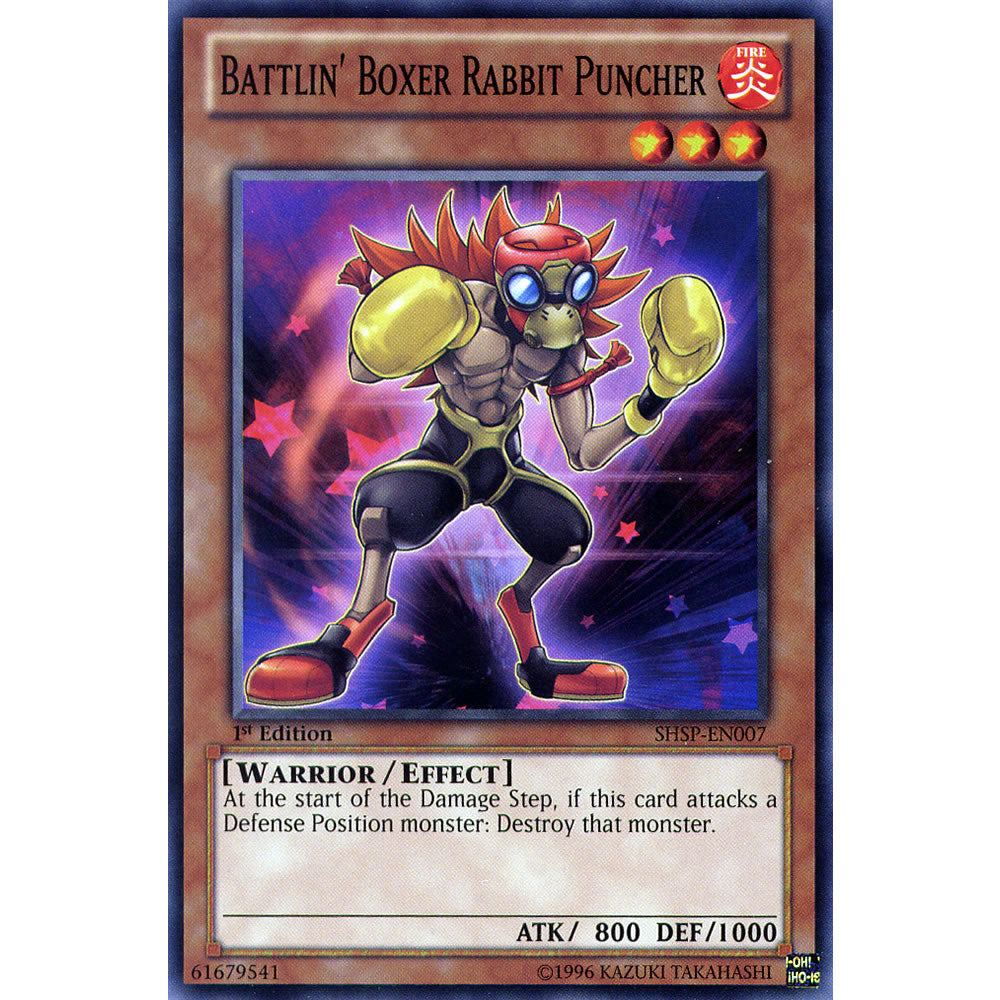 Battlin' Boxer Rabbit Puncher SHSP-EN007 Yu-Gi-Oh! Card from the Shadow Specters Set