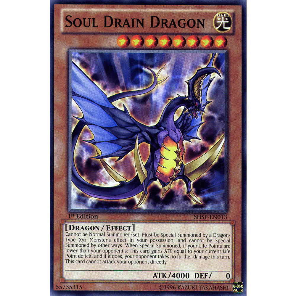 Soul Drain Dragon SHSP-EN013 Yu-Gi-Oh! Card from the Shadow Specters Set
