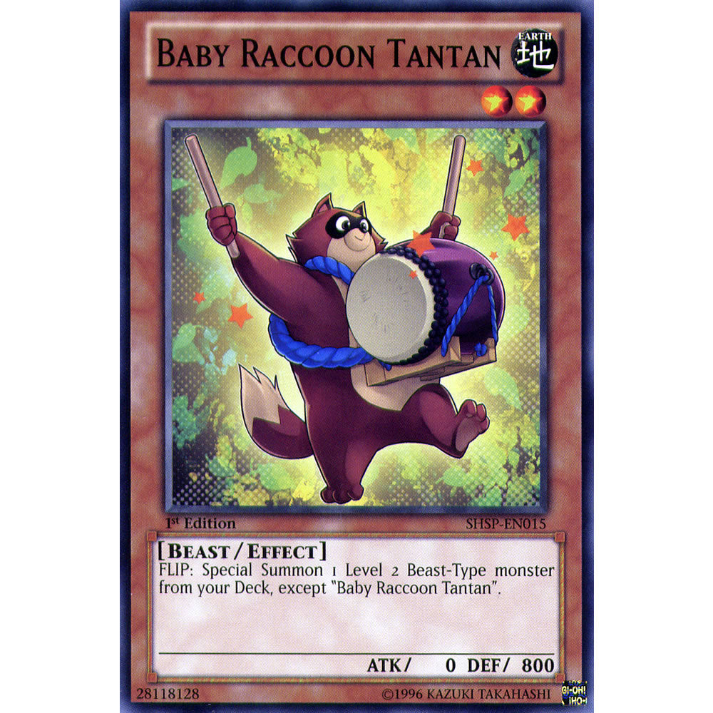 Baby Raccoon Tantan SHSP-EN015 Yu-Gi-Oh! Card from the Shadow Specters Set