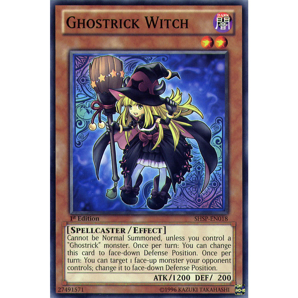 Ghostrick Witch SHSP-EN018 Yu-Gi-Oh! Card from the Shadow Specters Set