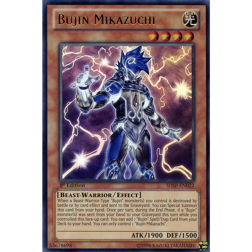 Bujin Mikazuchi SHSP-EN022 Yu-Gi-Oh! Card from the Shadow Specters Set