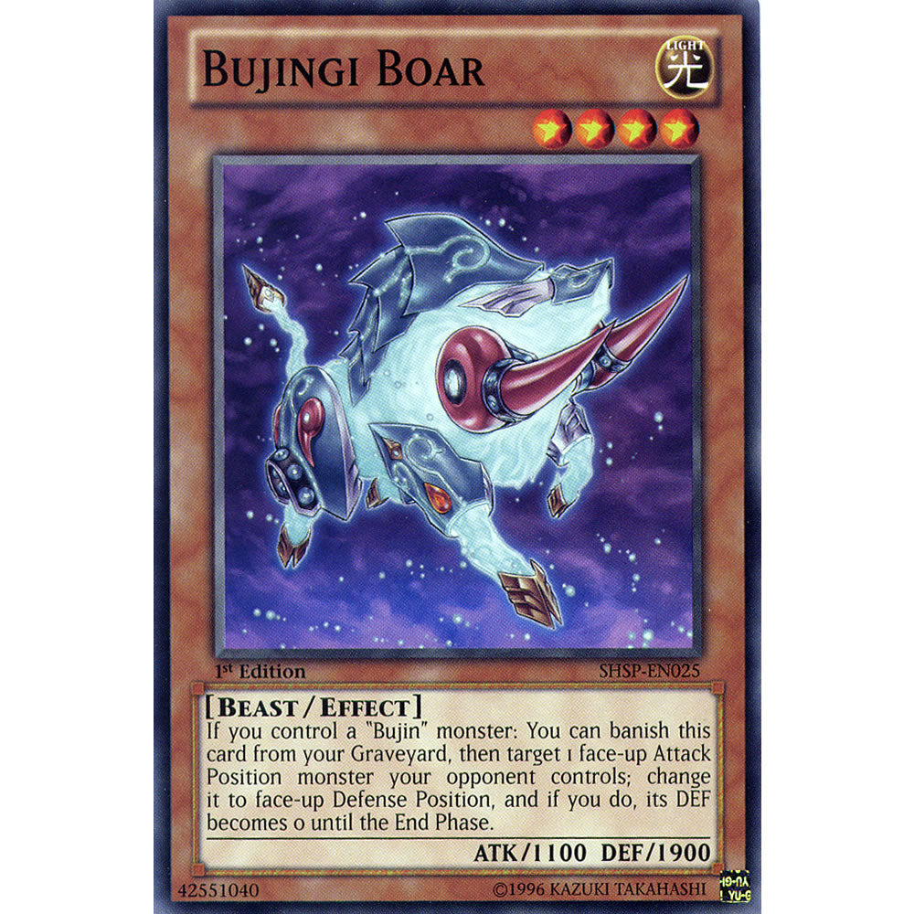 Bujingi Boar SHSP-EN025 Yu-Gi-Oh! Card from the Shadow Specters Set