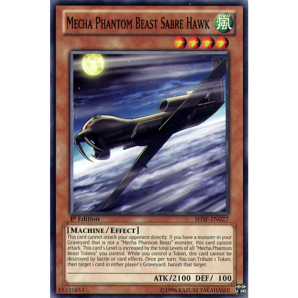 Mecha Phantom Beast Sabre Hawk SHSP-EN027 Yu-Gi-Oh! Card from the Shadow Specters Set