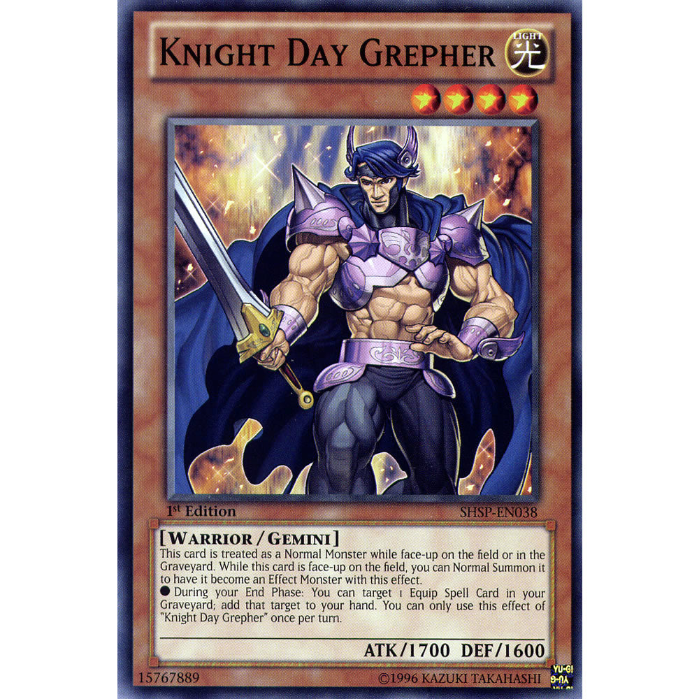 Knight Day Grepher SHSP-EN038 Yu-Gi-Oh! Card from the Shadow Specters Set