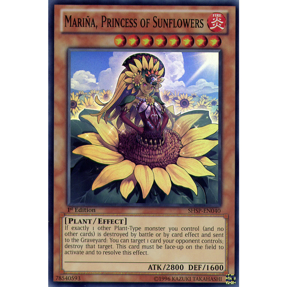 Marina, Princess of Sunflowers SHSP-EN040 Yu-Gi-Oh! Card from the Shadow Specters Set