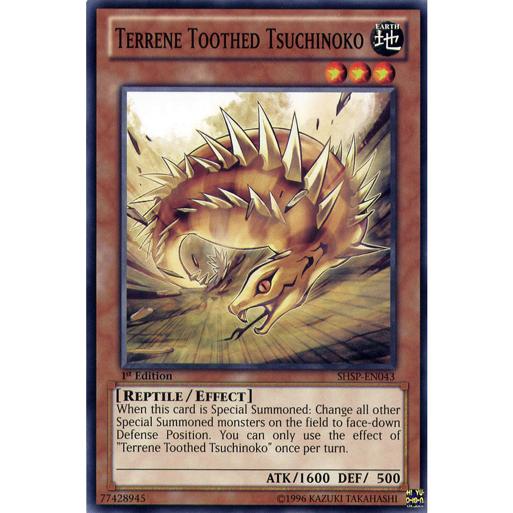 Terrene Toothed Tsuchinoko? SHSP-EN043 Yu-Gi-Oh! Card from the Shadow Specters Set
