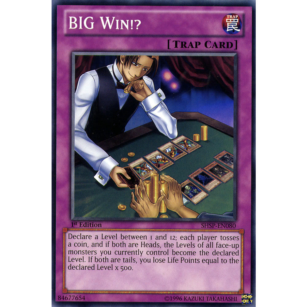 BIG Win!? SHSP-EN080 Yu-Gi-Oh! Card from the Shadow Specters Set