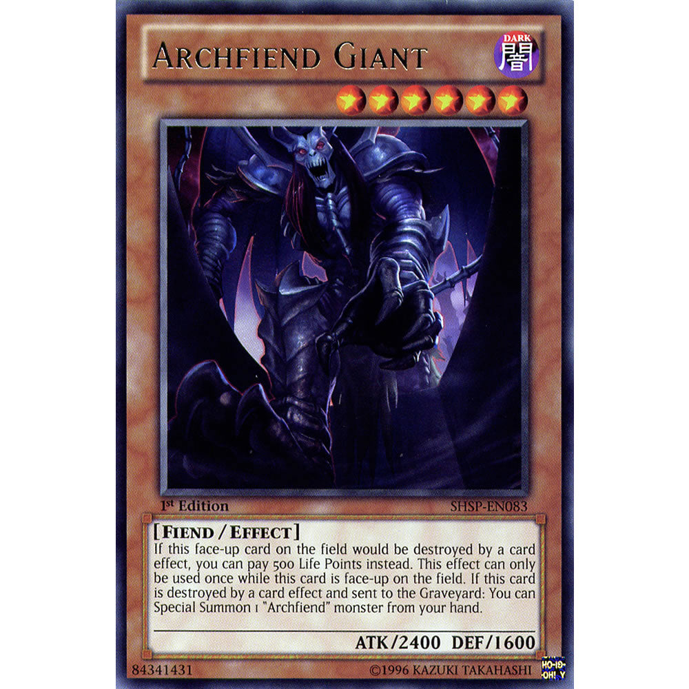 Archfiend Giant SHSP-EN083 Yu-Gi-Oh! Card from the Shadow Specters Set