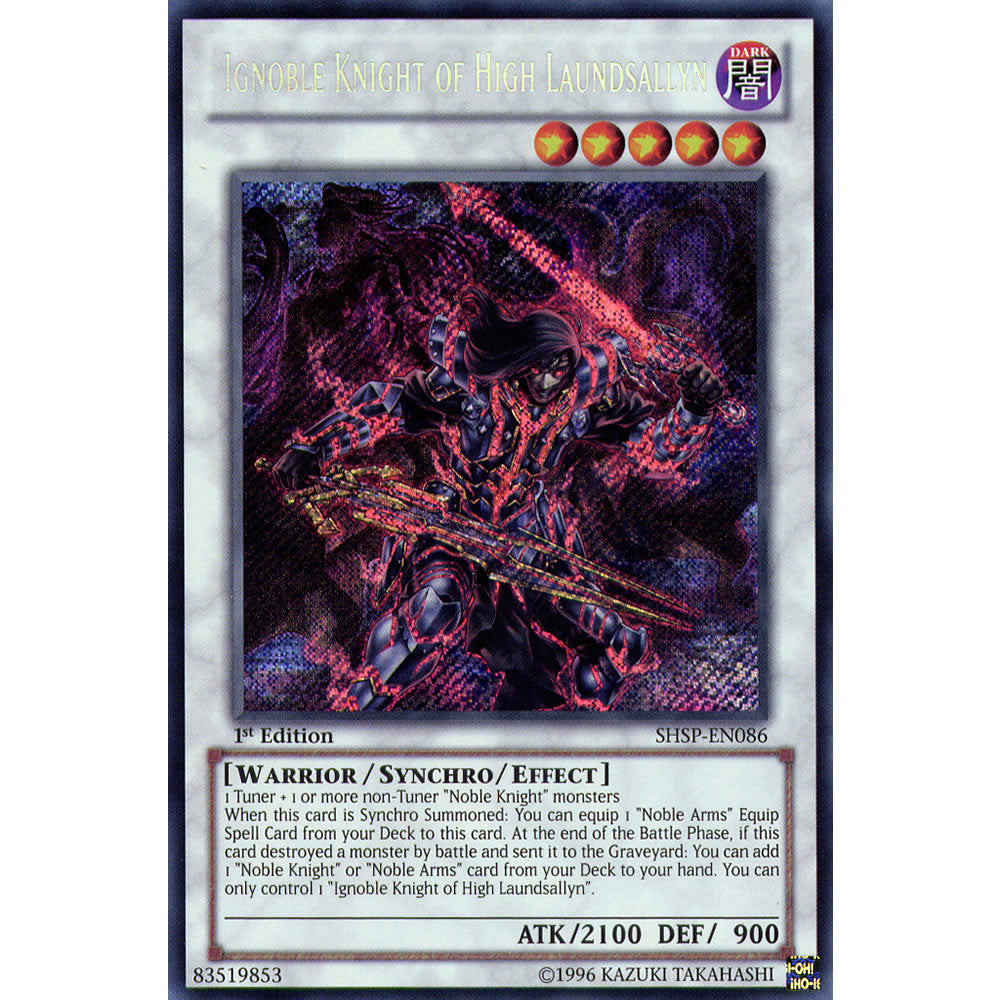 Ignoble Knight of High Laundsallyn SHSP-EN086 Yu-Gi-Oh! Card from the Shadow Specters Set