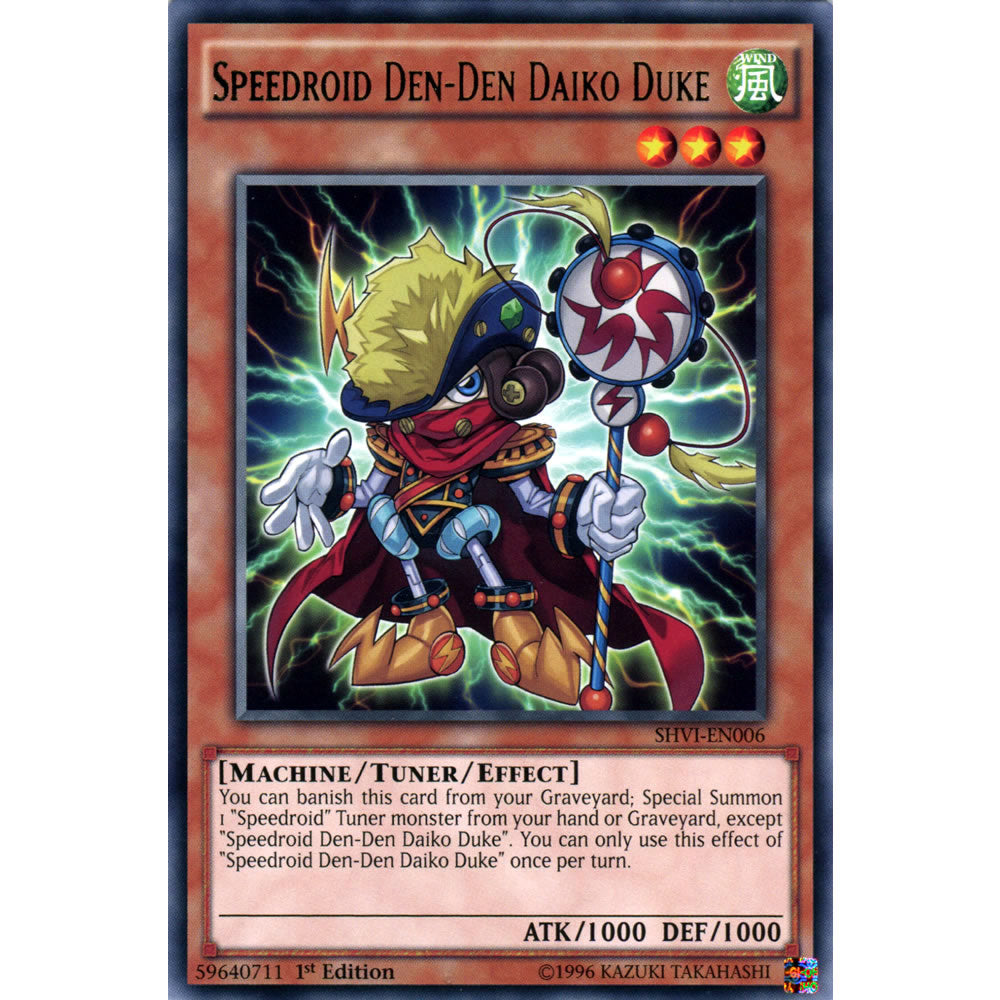 Speedroid Den-Den Daiko Duke SHVI-EN006 Yu-Gi-Oh! Card from the Shining Victories Set