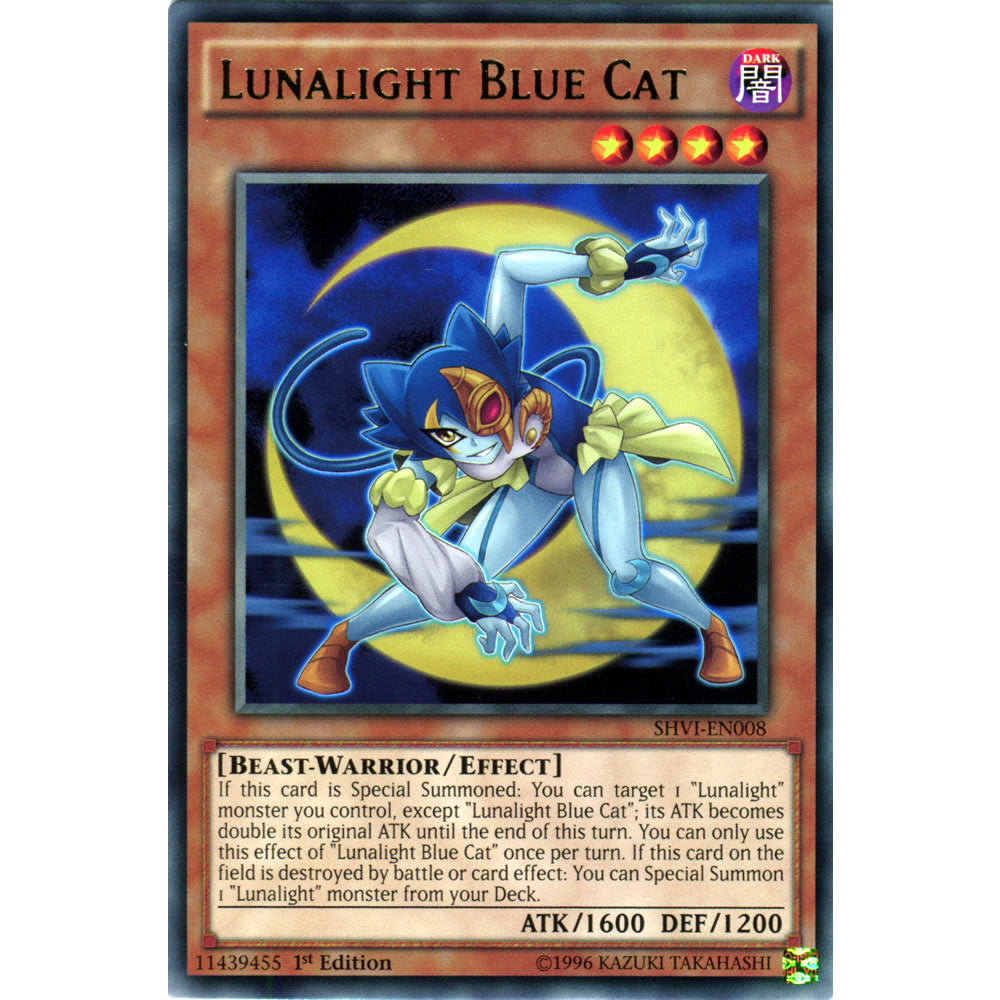 Lunalight Blue Cat SHVI-EN008 Yu-Gi-Oh! Card from the Shining Victories Set