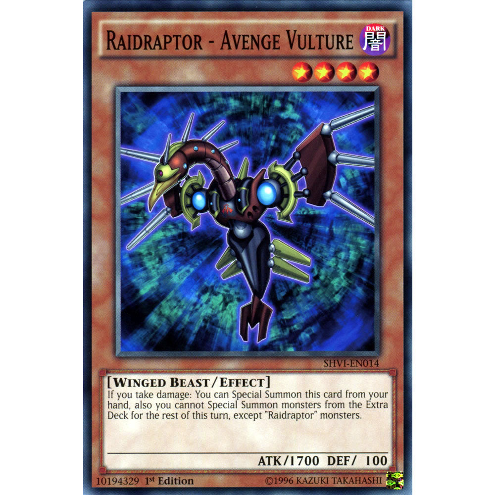 Raidraptor - Avenge Vulture SHVI-EN014 Yu-Gi-Oh! Card from the Shining Victories Set