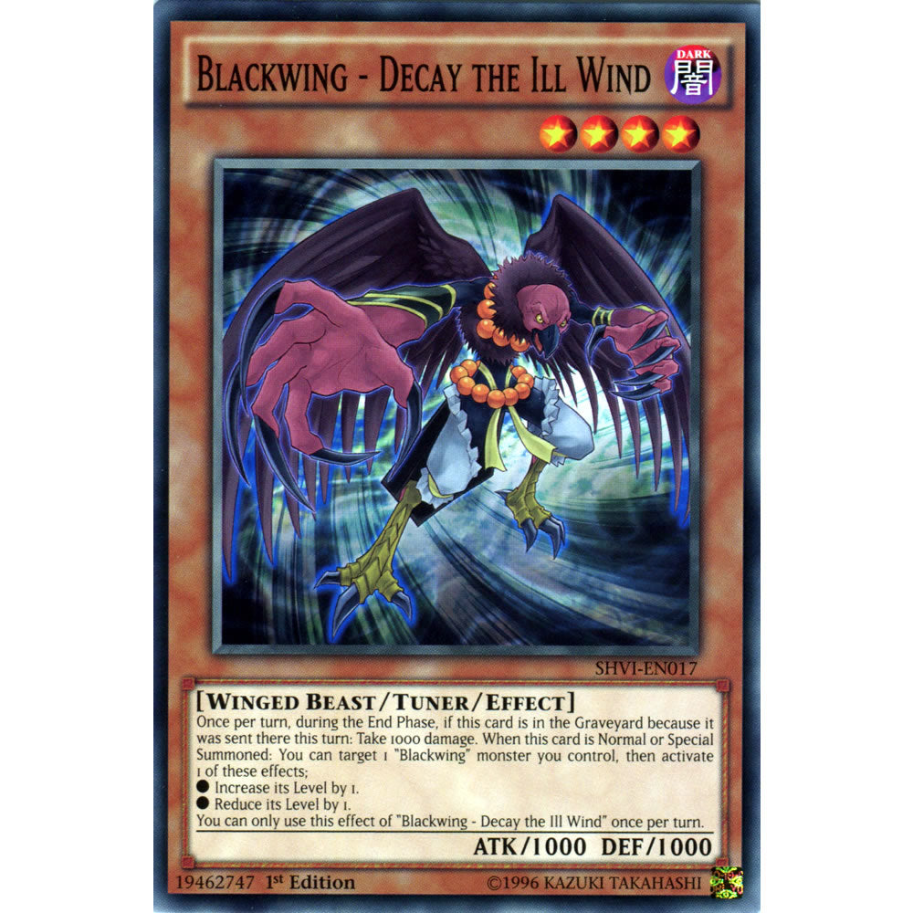 Blackwing - Decay the Ill Wind SHVI-EN017 Yu-Gi-Oh! Card from the Shining Victories Set
