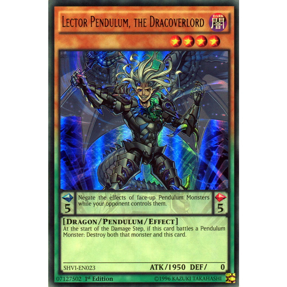 Lector Pendulum, the Dracoverlord SHVI-EN023 Yu-Gi-Oh! Card from the Shining Victories Set