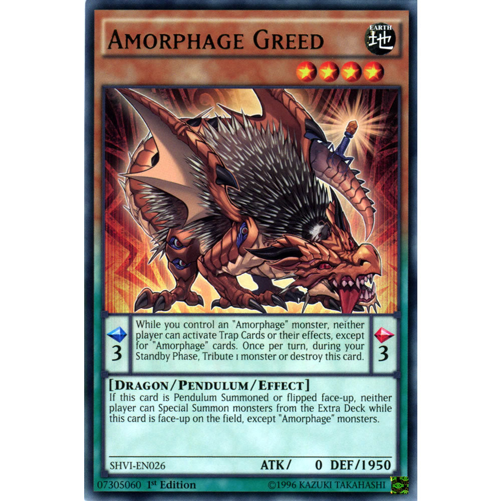 Amorphage Greed SHVI-EN026 Yu-Gi-Oh! Card from the Shining Victories Set