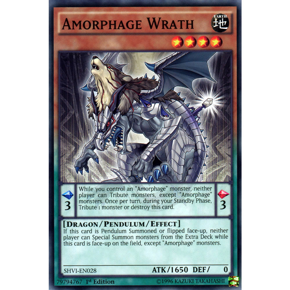 Amorphage Wrath SHVI-EN028 Yu-Gi-Oh! Card from the Shining Victories Set