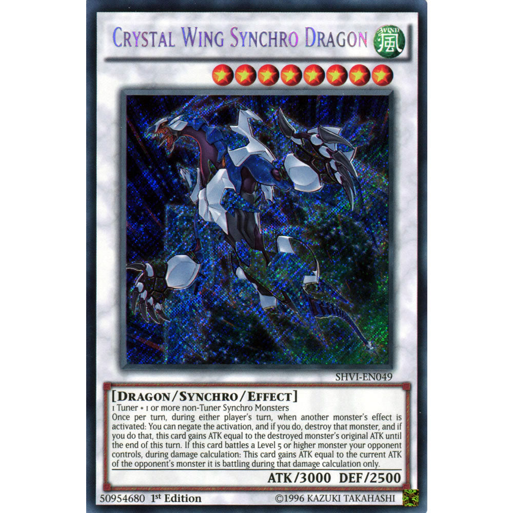 Crystal Wing Synchro Dragon SHVI-EN049 Yu-Gi-Oh! Card from the Shining Victories Set