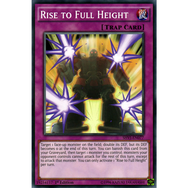 Yu-gi-oh Shining Victories Carte Yu-Gi-Oh! Rise To Full Height SHVI-EN077 - Shining Victories 1st Edition Jeu De Cartes Collection