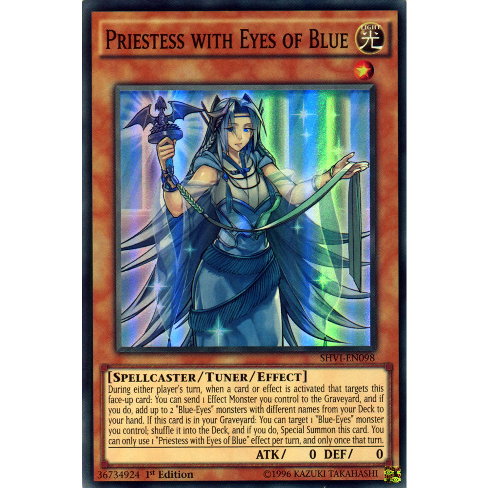 Priestess with Eyes of Blue SHVI-EN098 Yu-Gi-Oh! Card from the Shining Victories Set