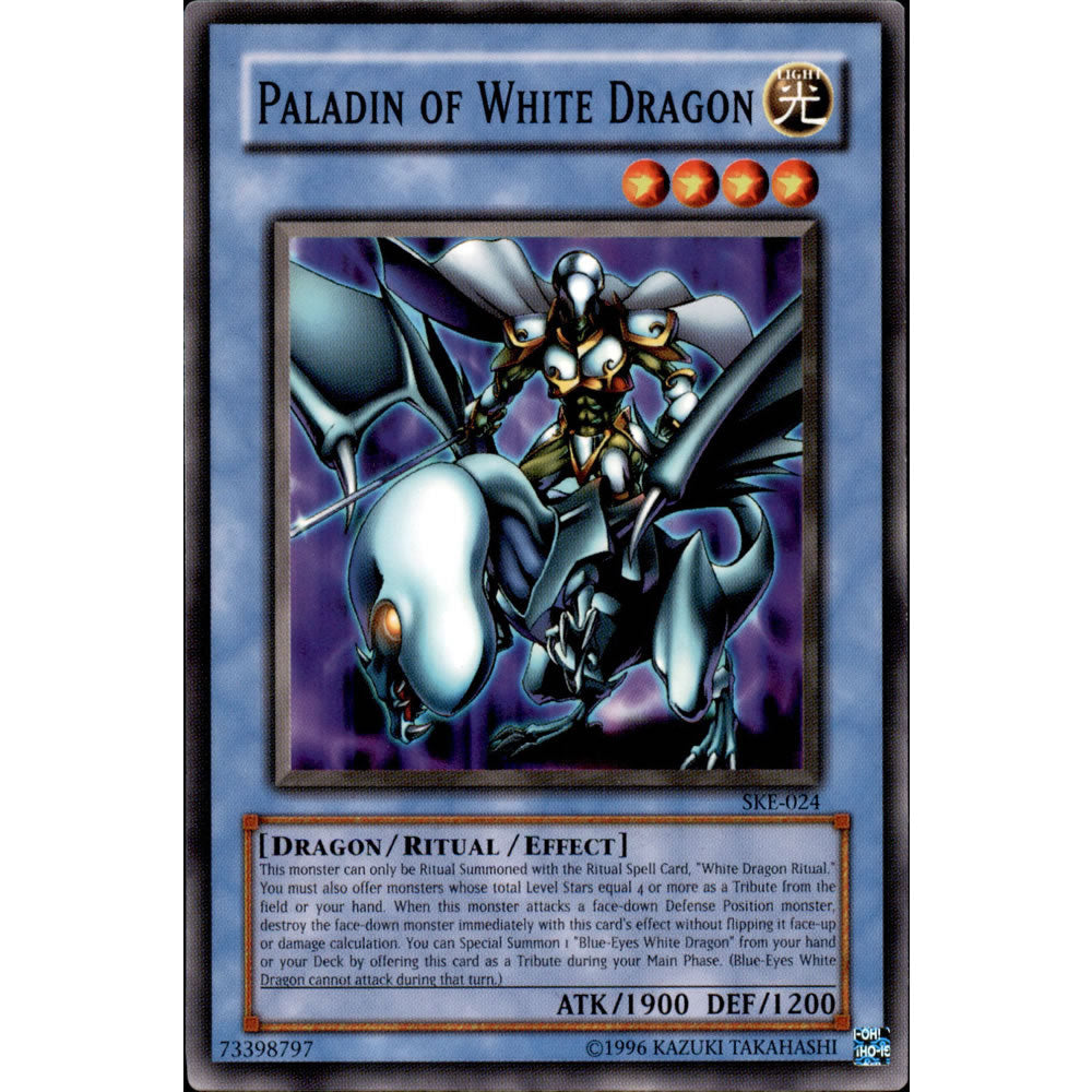 Paladin of White Dragon SKE-024 Yu-Gi-Oh! Card from the Kaiba Evolution Set
