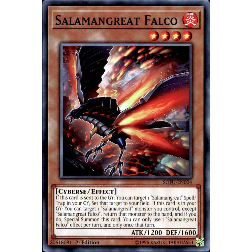 Salamangreat Falco SOFU-EN004 Yu-Gi-Oh! Card from the Soul Fusion Set