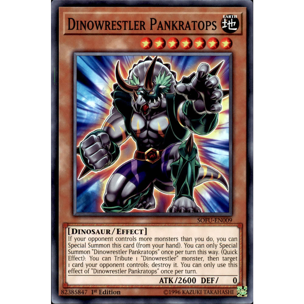 Dinowrestler Pankratops SOFU-EN009 Yu-Gi-Oh! Card from the Soul Fusion Set