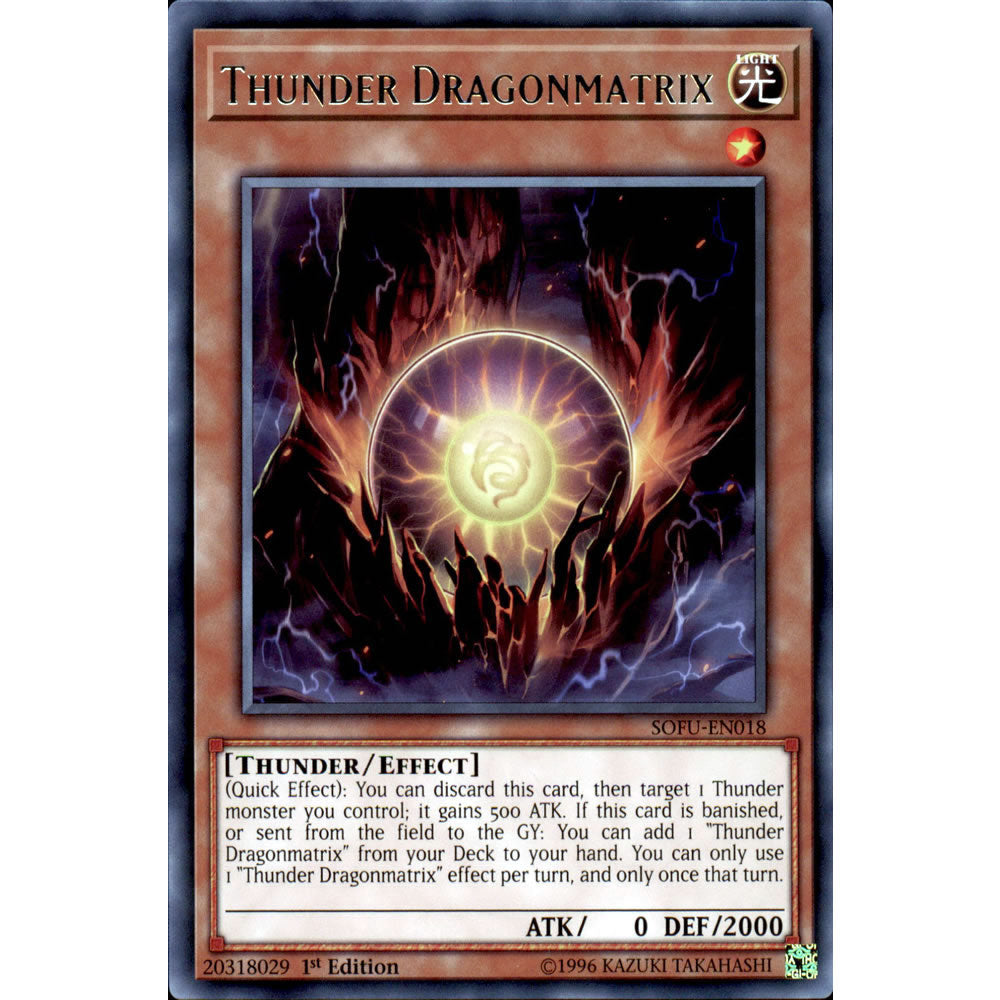 Thunder Dragonmatrix SOFU-EN018 Yu-Gi-Oh! Card from the Soul Fusion Set