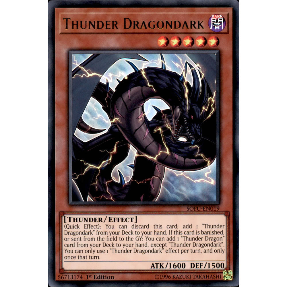 Thunder Dragondark SOFU-EN019 Yu-Gi-Oh! Card from the Soul Fusion Set