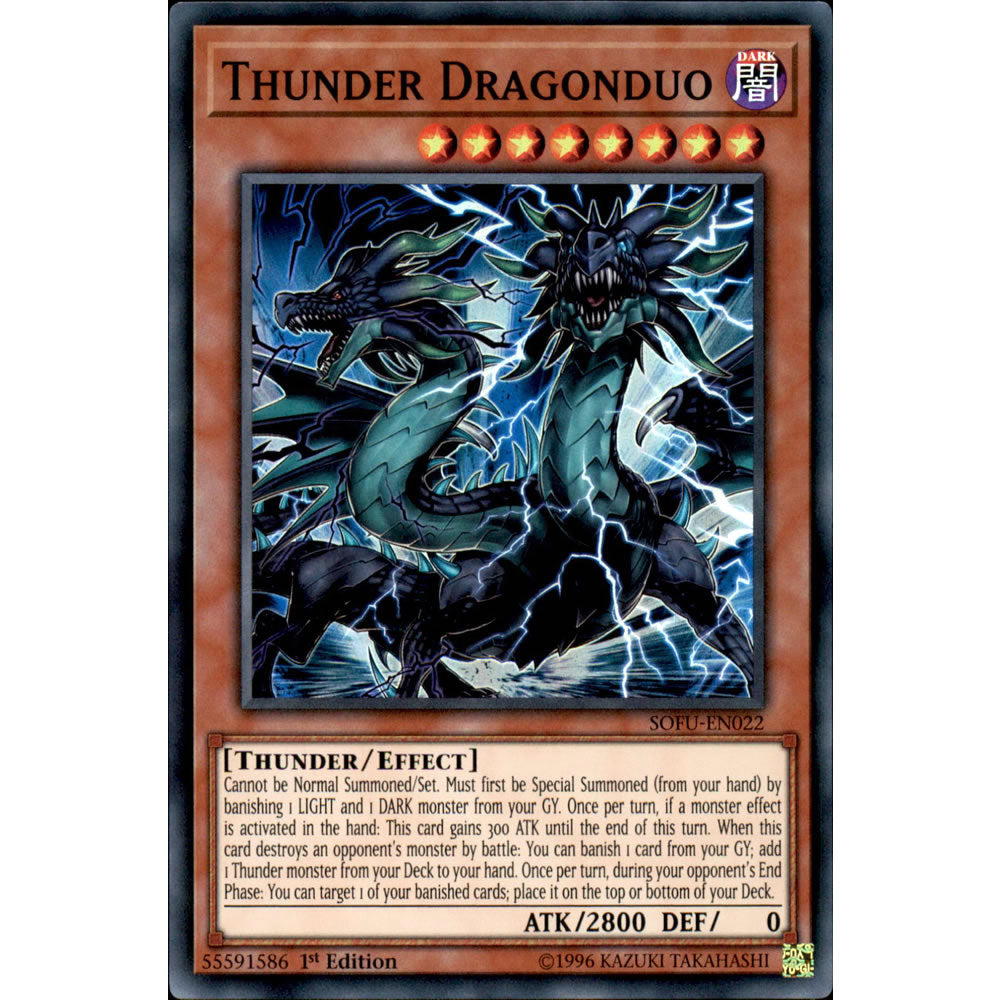 Thunder Dragonduo SOFU-EN022 Yu-Gi-Oh! Card from the Soul Fusion Set