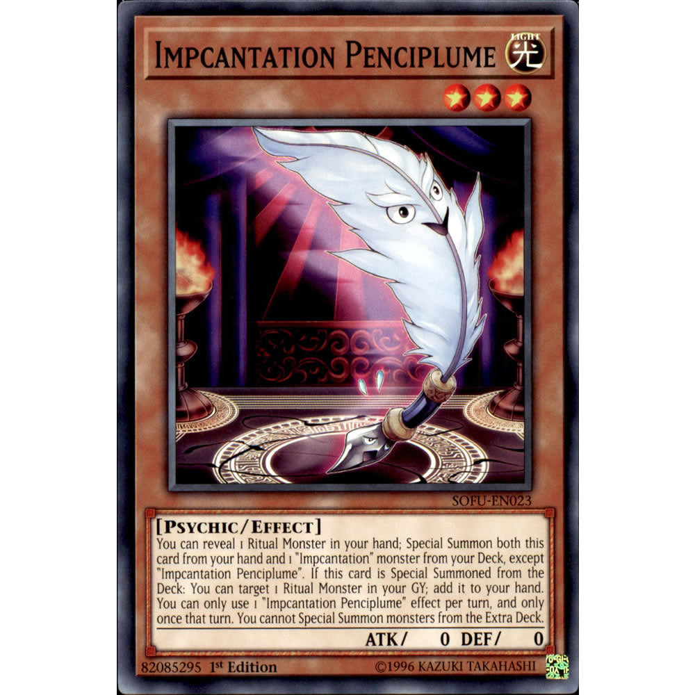Impcantation Penciplume SOFU-EN023 Yu-Gi-Oh! Card from the Soul Fusion Set