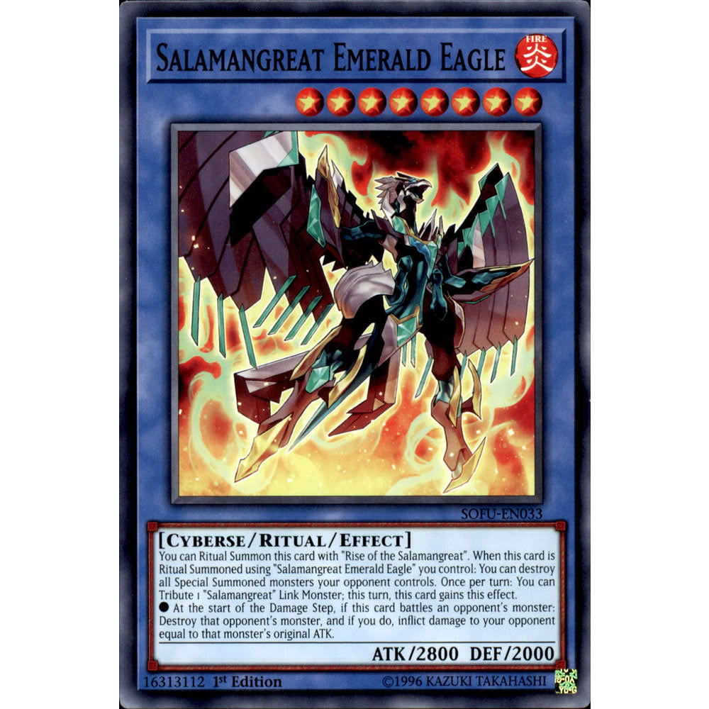 Salamangreat Emerald Eagle SOFU-EN033 Yu-Gi-Oh! Card from the Soul Fusion Set