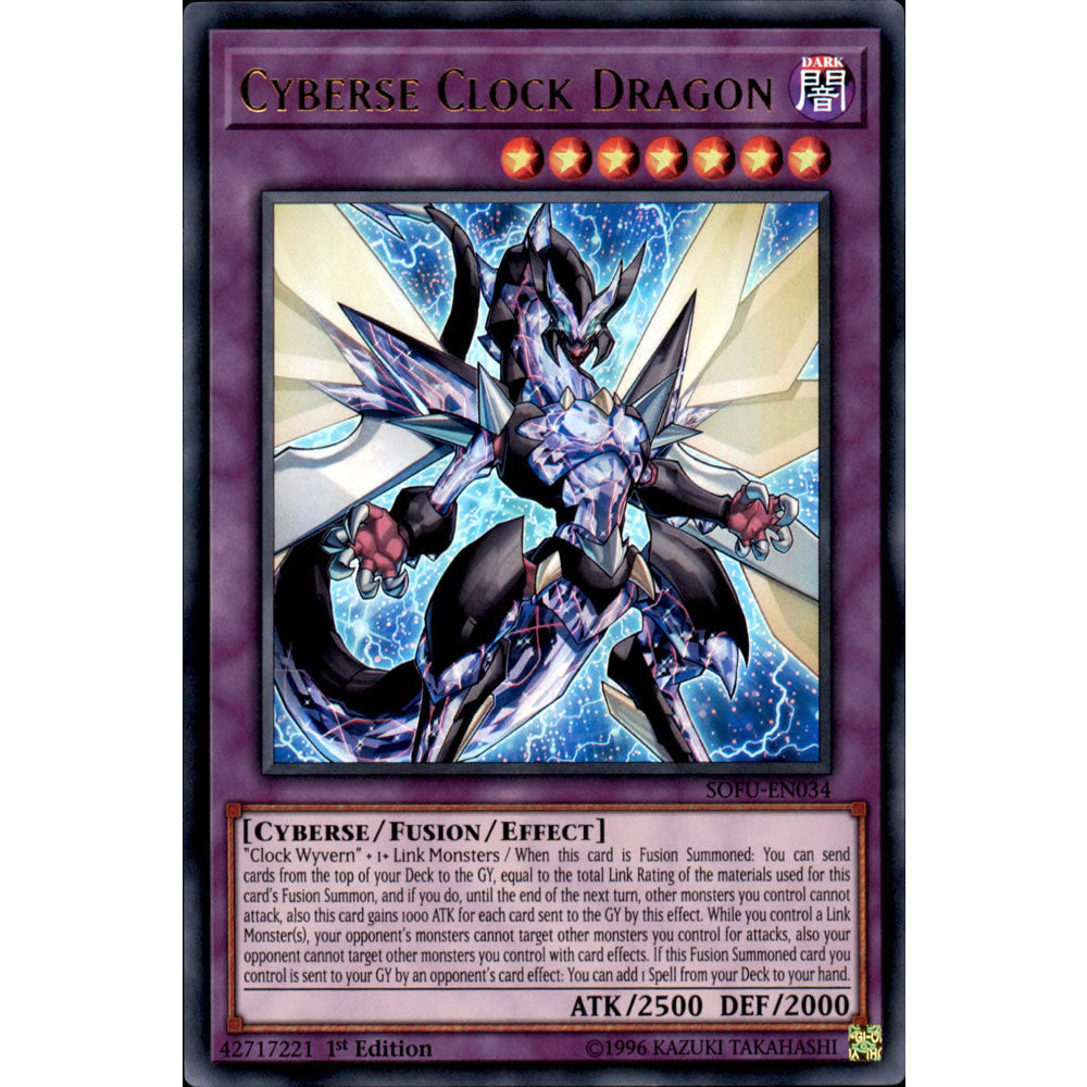 Cyberse Clock Dragon SOFU-EN034 Yu-Gi-Oh! Card from the Soul Fusion Set