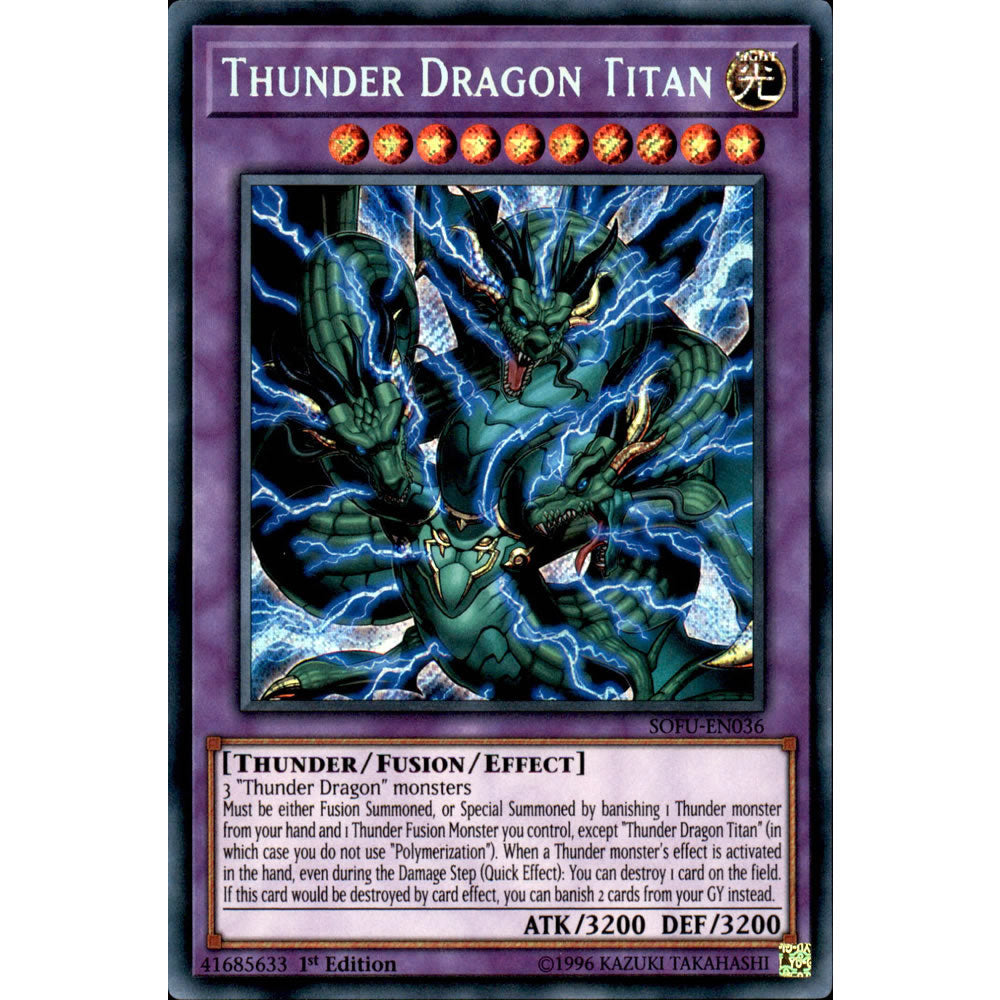 Thunder Dragon Titan SOFU-EN036 Yu-Gi-Oh! Card from the Soul Fusion Set