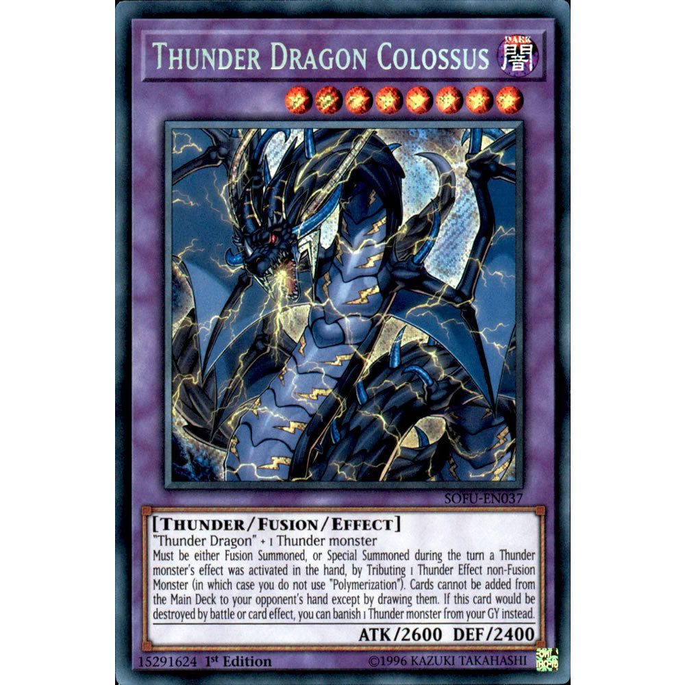 Thunder Dragon Colossus SOFU-EN037 Yu-Gi-Oh! Card from the Soul Fusion Set