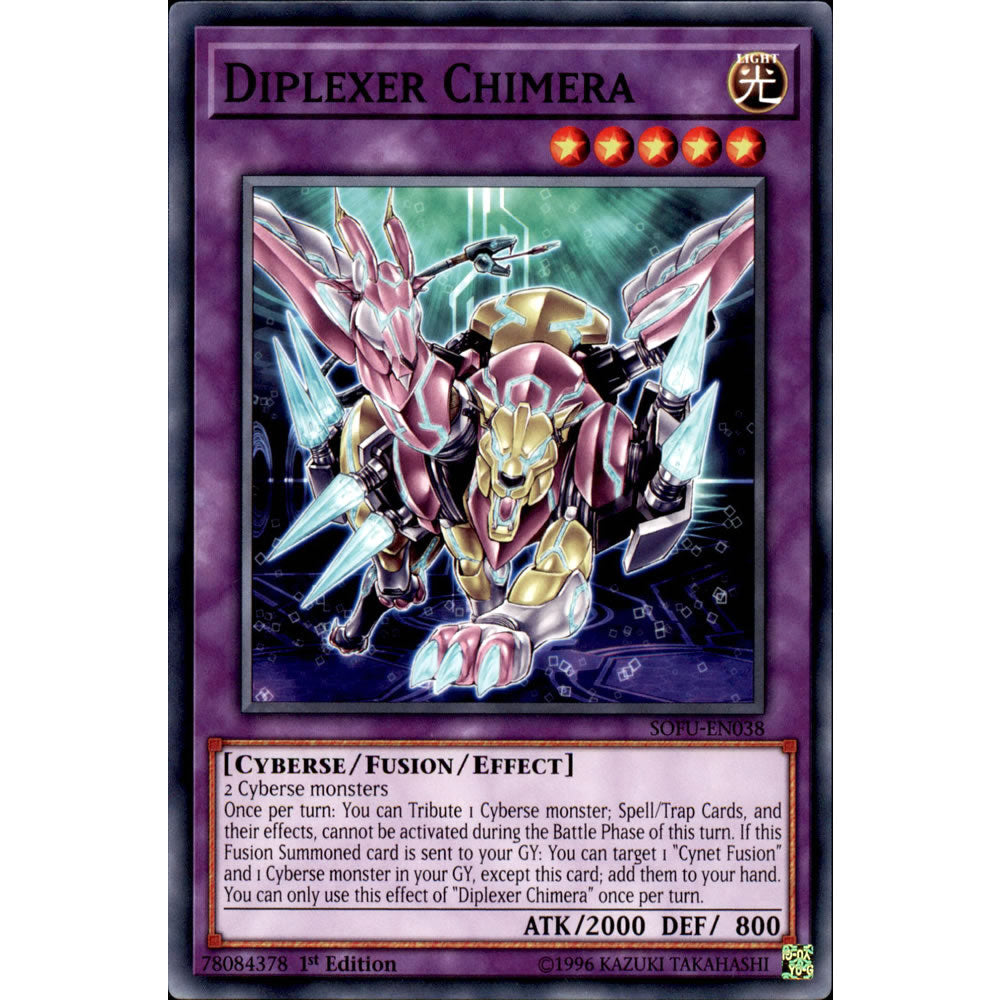 Diplexer Chimera SOFU-EN038 Yu-Gi-Oh! Card from the Soul Fusion Set