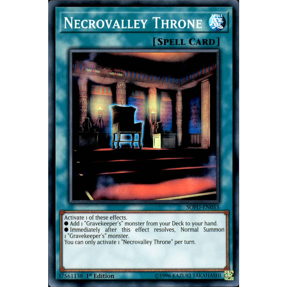 Necrovalley Throne SOFU-EN055 Yu-Gi-Oh! Card from the Soul Fusion Set