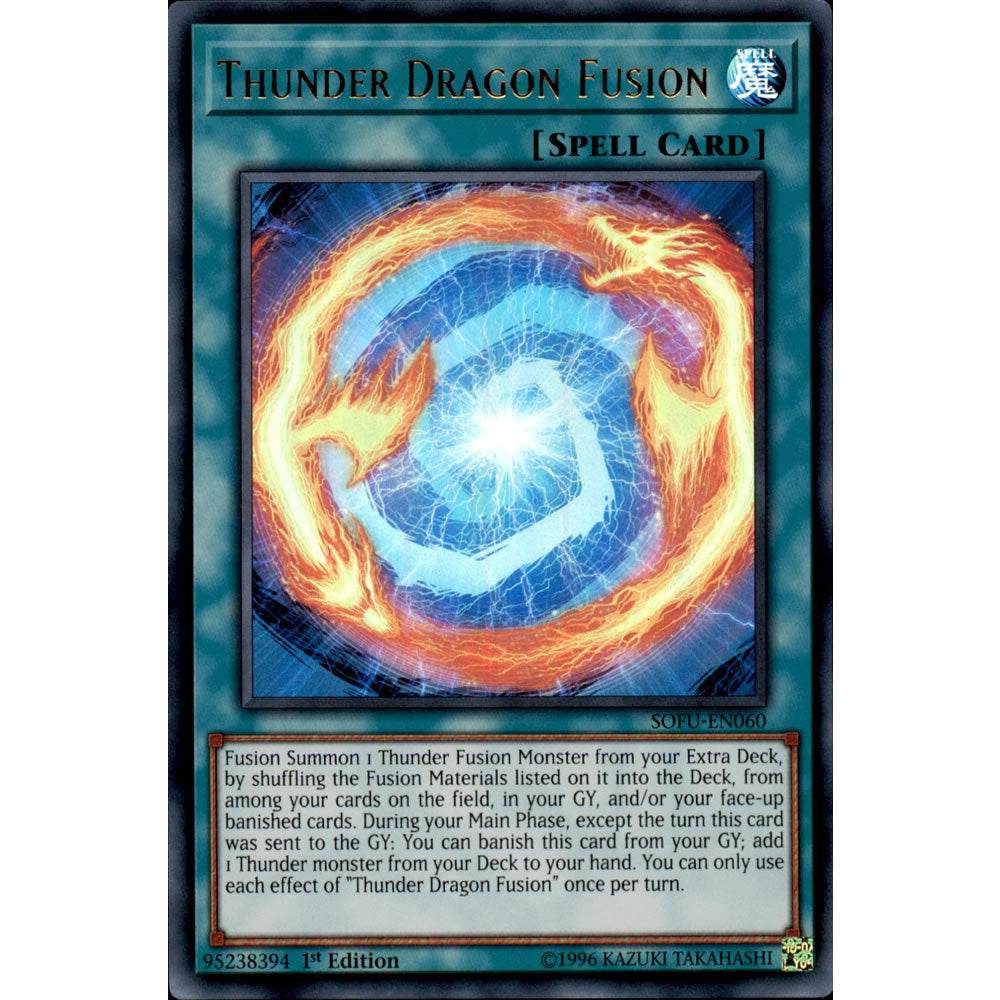 Thunder Dragon Fusion SOFU-EN060 Yu-Gi-Oh! Card from the Soul Fusion Set