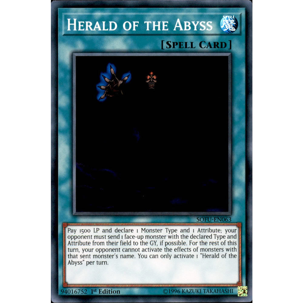 Herald of the Abyss SOFU-EN063 Yu-Gi-Oh! Card from the Soul Fusion Set