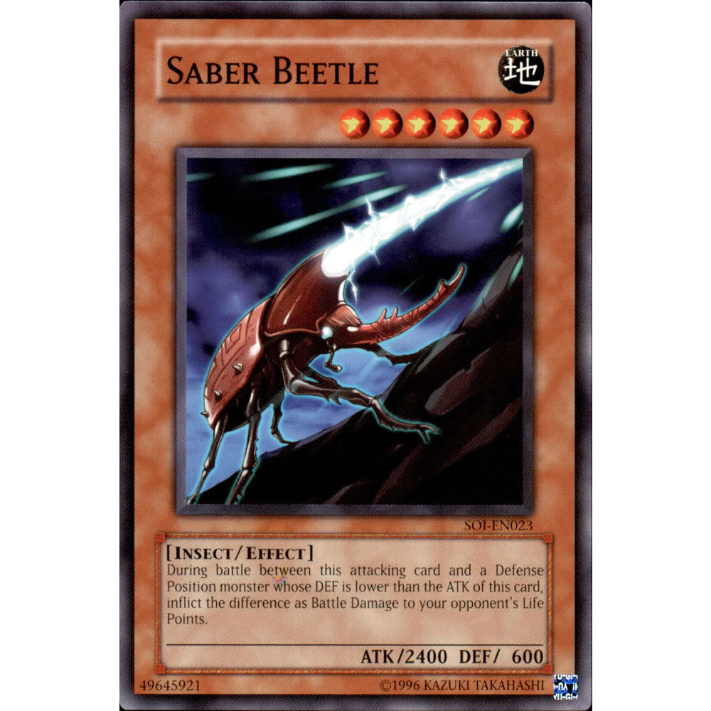 Saber Beetle SOI-EN023 Yu-Gi-Oh! Card from the Shadow of Infinity Set