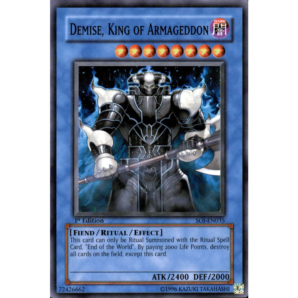 Demise, King of Armageddon SOI-EN035 Yu-Gi-Oh! Card from the Shadow of Infinity Set